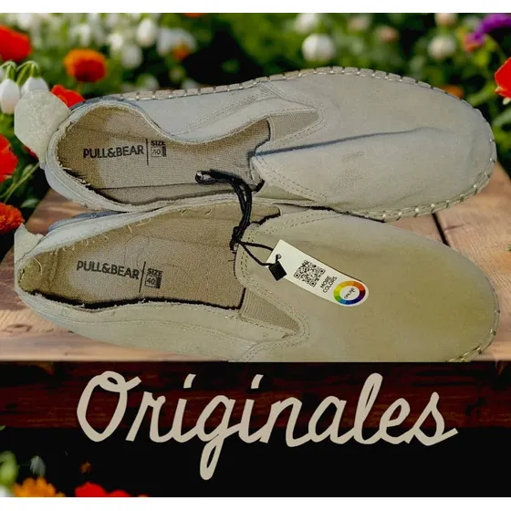 Alpargatas Pull And Bear Cuero Y Yute