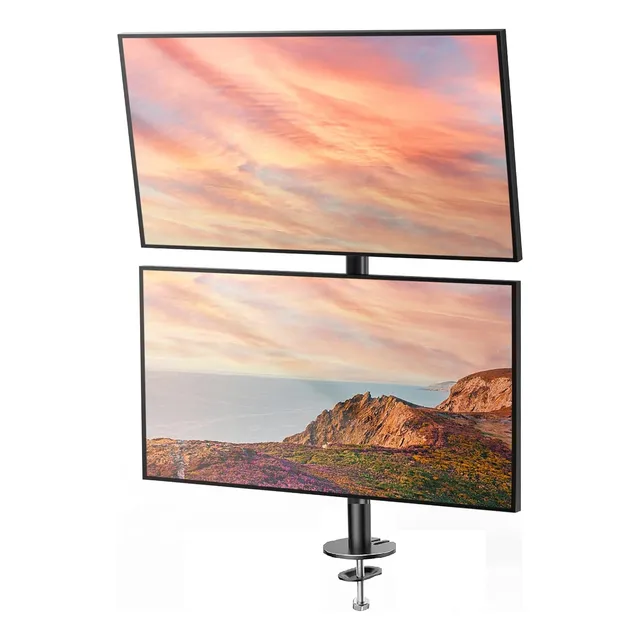 Soporte Monitor Dual Vertical 17 32 Pulgadas 8kg Máximo