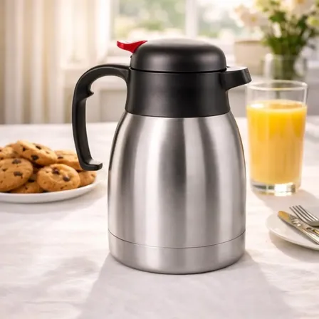 Bule Térmico 750ml Inox E Preto - Café E Chá Inox