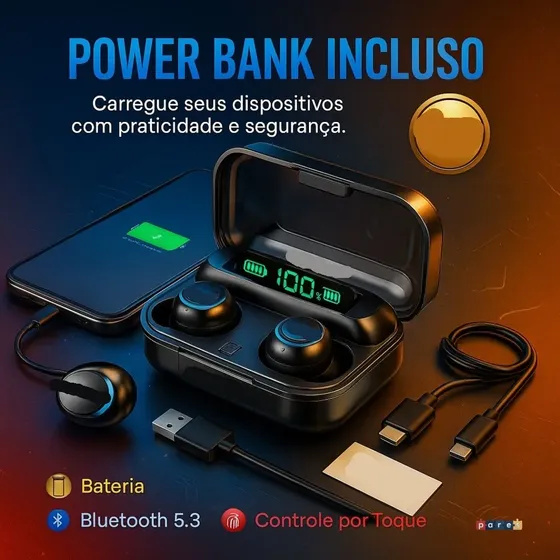 Fone De Ouvido Sem Fio Bluetooth F9-5 Pares Som 321148449