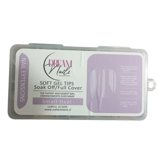 Caja De 120 Soft Gel Tips  Small Oval De  Dream Nails