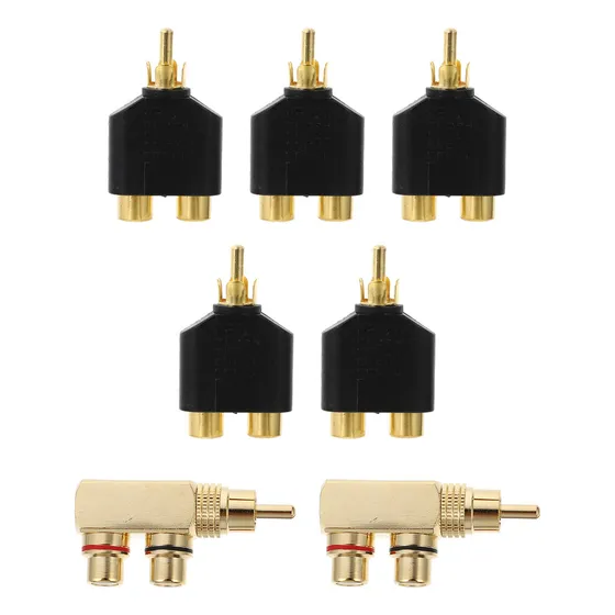 Divisor De Áudio Av De 90 Graus Adaptador De Áudio Estéreo 7