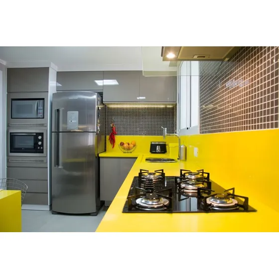 Tope De Cuarzo Color Mostaza De Alta Gama 2 Cm. 250 $ M/l