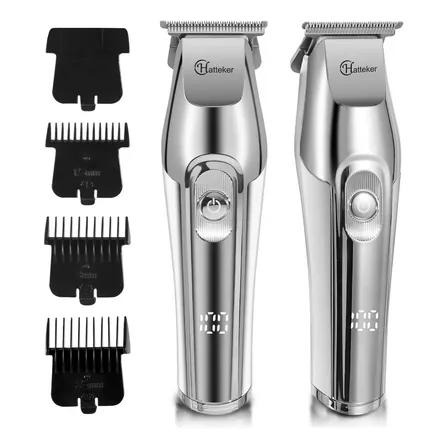 Patillera Digital Retro Para Barbería Fade Plateado