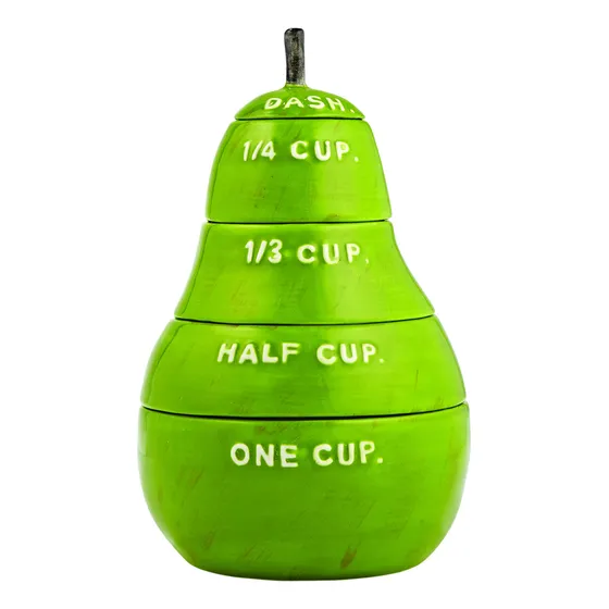 Gr Pear Taza Medir Color: Verde