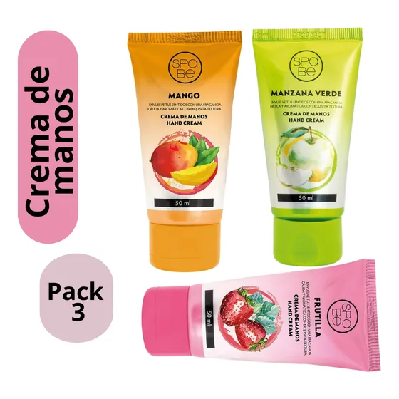 Kit Crema De Manos X3 - Manzana/mango/frutilla