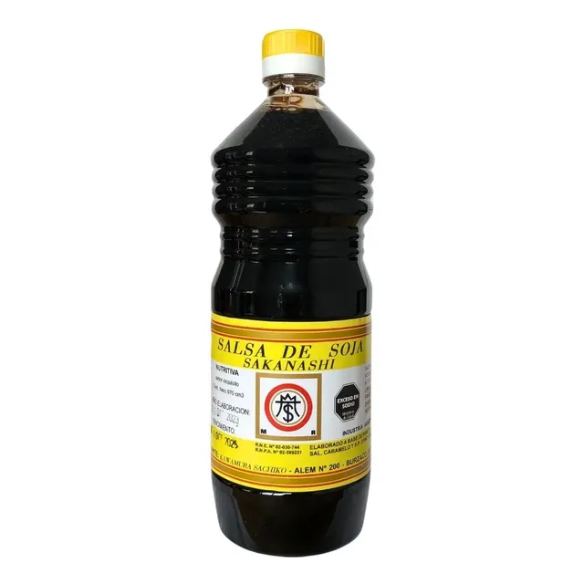 Salsa De Soja Sakanashi Etiqueta Amarilla  X 970 Cc.