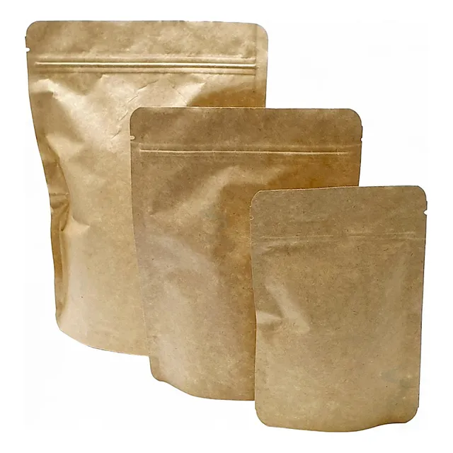 50 Sacos Kraft Para Café 250 G Torrado E Moído Com Zip Café