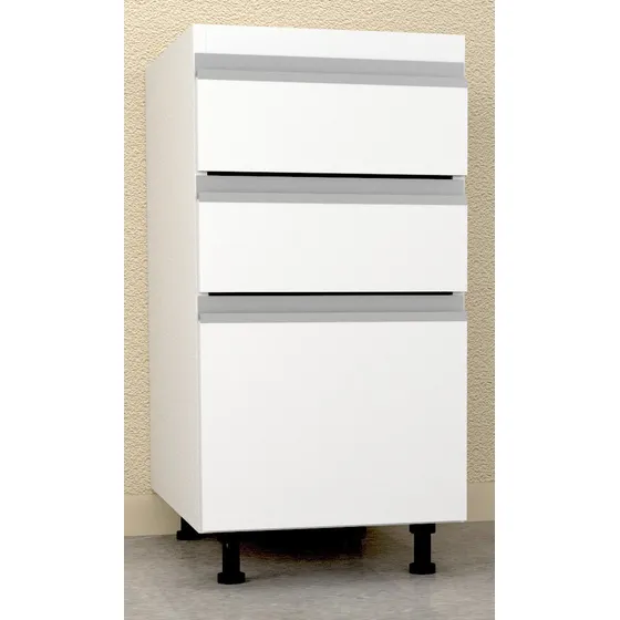 Mueble De Cocina Bajo Mesada 0.40m Tres Cajones Metalicos