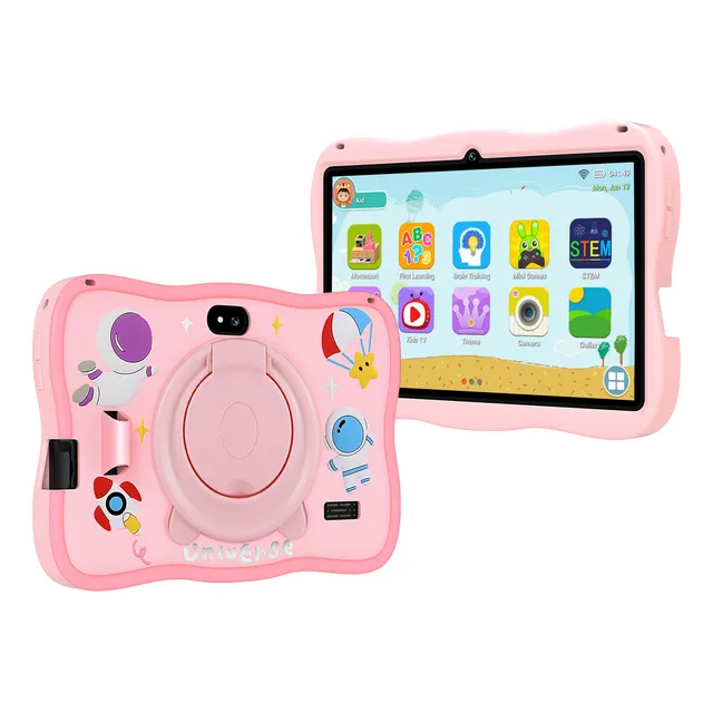 Tablet Kids Hancdon A15 Con Funda 7 Pulgadas 128gb Y 6gb De Ram Android 12 Control Parental Wifi Gps Espacio Niños