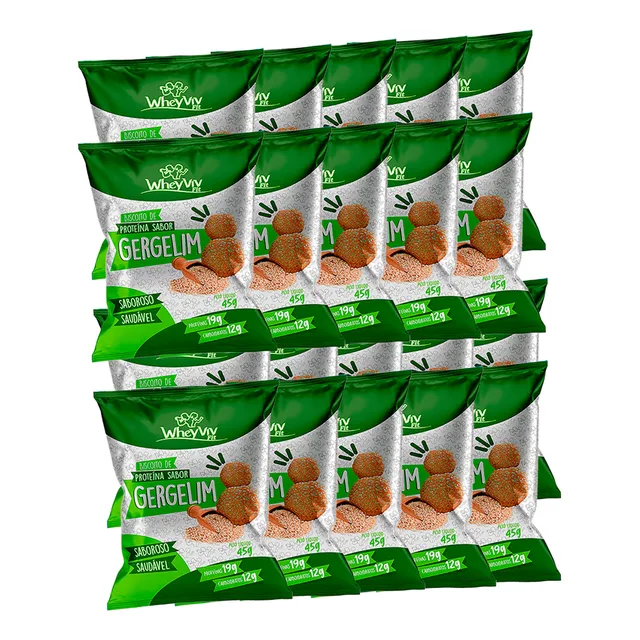 Whey Viv Biscoito Gergelim C Proteína S Açúcar 20 Unidades