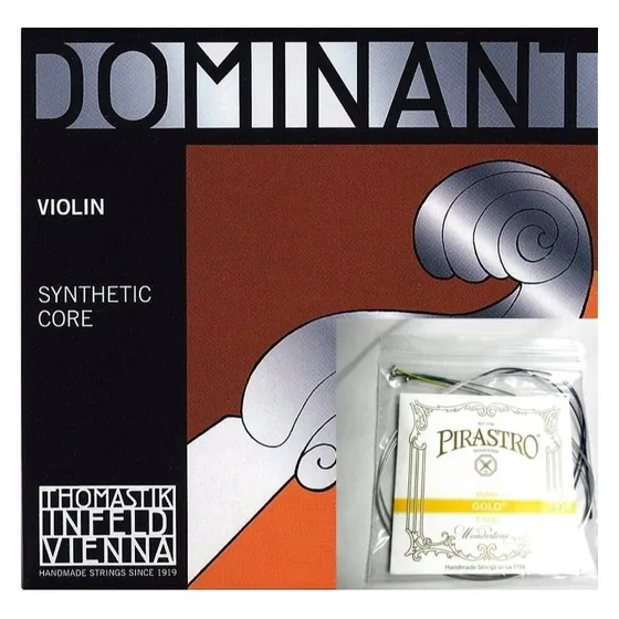 Juego Cuerdas Violín Dominant Con Cuerda Mi Pirastro Gold