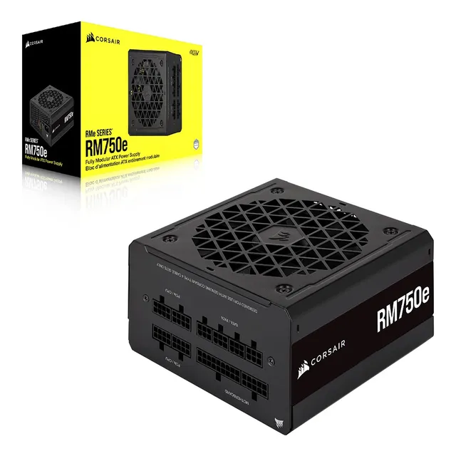 FUENTE 750W CORSAIR RM750E FULL MODULAR 80+ GOLD BLACK