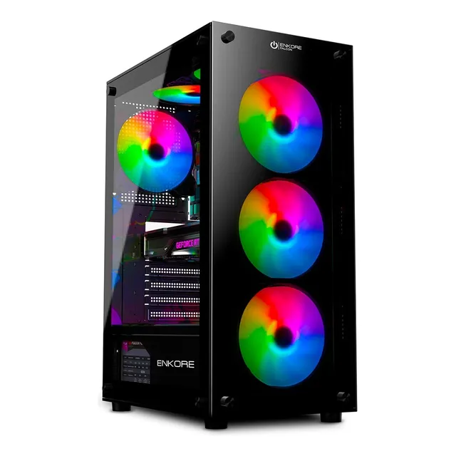 Case Gamer Enkore Falcon Enc 5000 Rgb 4 Fan Usb 3.0