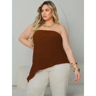 Blusinha Preta Plus Size Tomara Que Caia Corte Assimétrico Blusinha Preta Plus Size Tomara Que Caia Corte Assimétrico