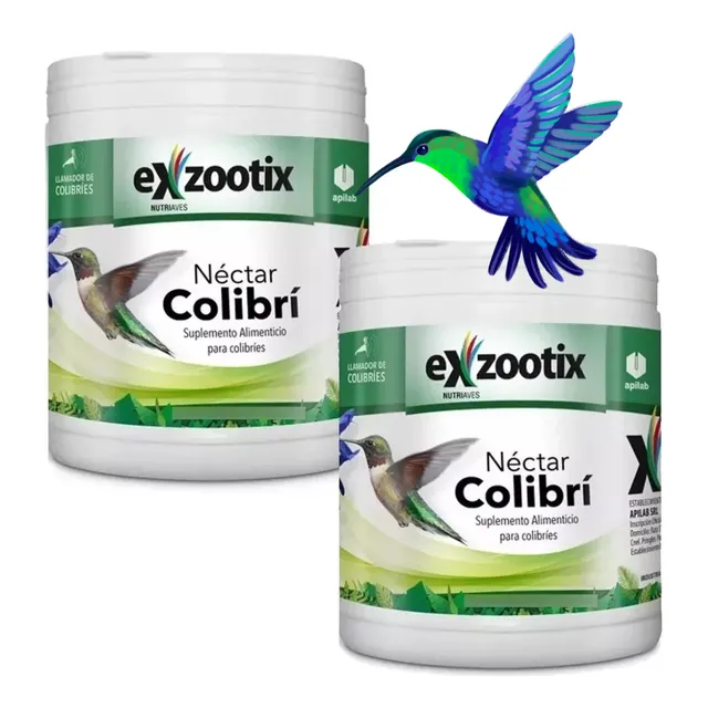 Alimento Nectar Colibri Picaflor Exzootix 300gr X2