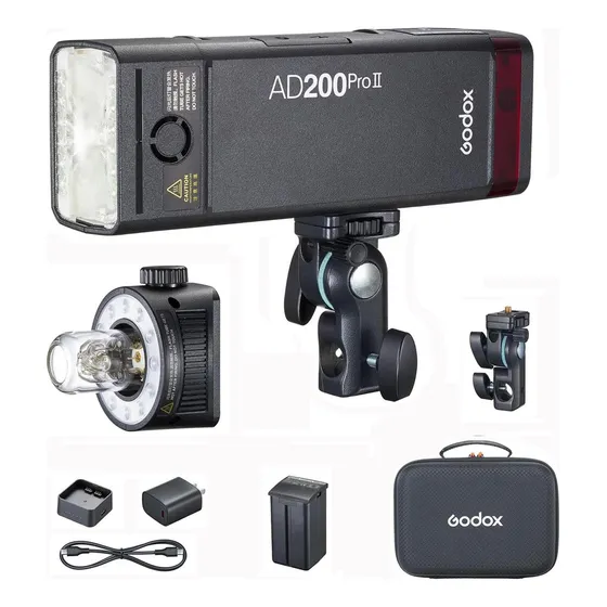 Flash Godox Ad200proii, Luz Fotográfica Bolso 200ws 2.4g Ttl