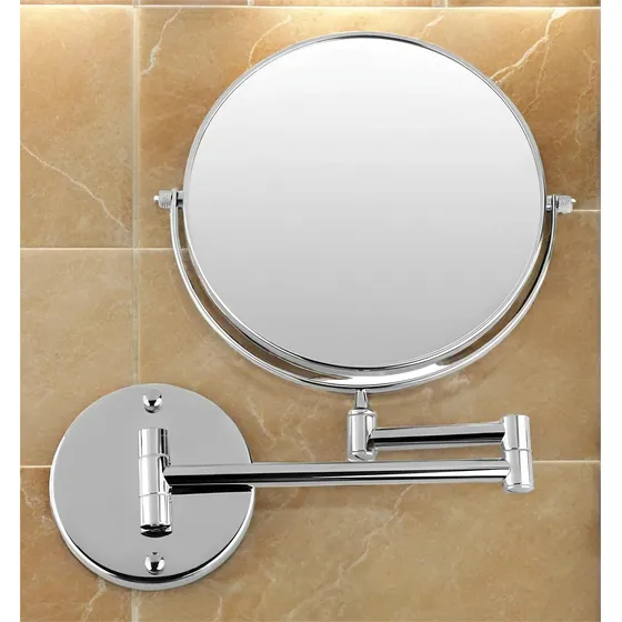 Espejo Doble Aumento Acero Inoxidable Satin 20 Cm Qm