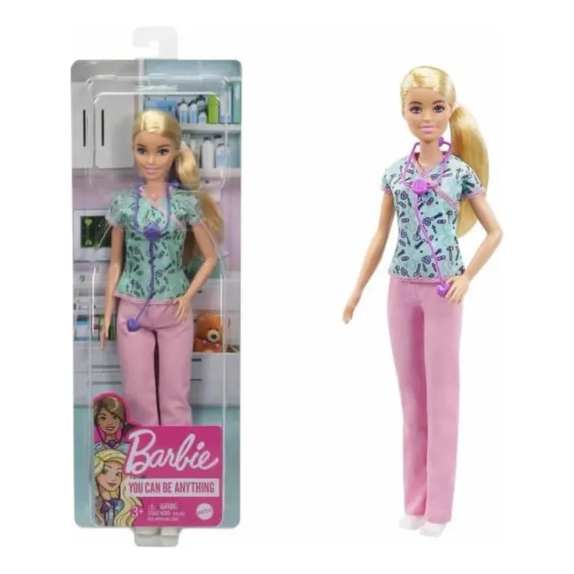 Muñeca Barbie Carreras Enfermera 30 Cm Mattel