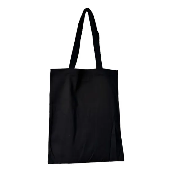 Ecobag Algodão Preto Lisa Sustentável Ombro Sem Zíper