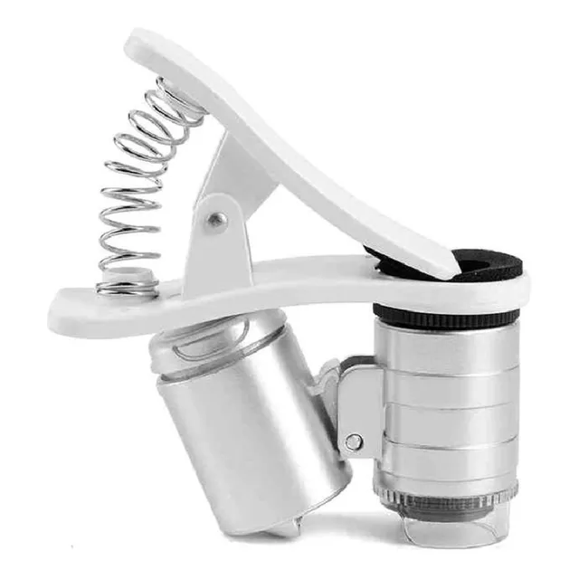 Microscopio Lupa 60 X Clip Celular Luz Led Cultivo Tricomas 