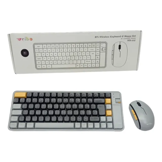 Teclado Y Mouse Bluetooth Recargable Mouse 5 Botones Mouse Gris Oscuro Teclado Gris Oscuro