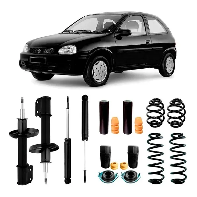 4 Amortecedor+ 4 Kit+ 4 Molas Suspensão Corsa 94 95 96 97 98