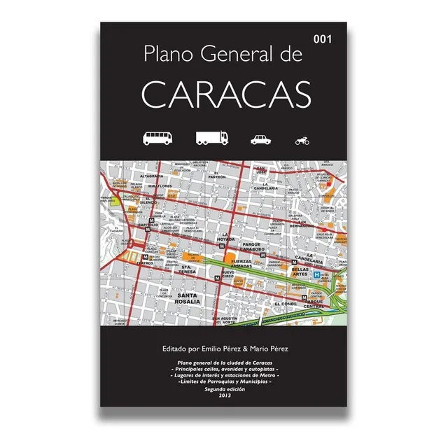 Plano General De Caracas Tamaño Pequeño (plegable)