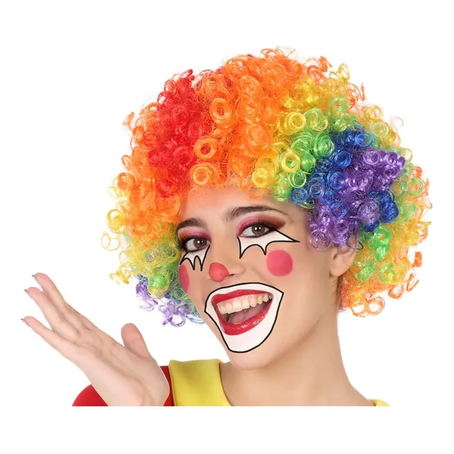 Peluca Disfraz Halloween Carnaval Arcoiris Payaso