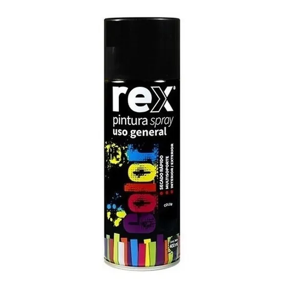 Pintura En Spray Negro Mate Rex - Mosca