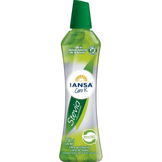 Endulzante Iansa Cero K Gotas Liquido 250 Ml Stevia