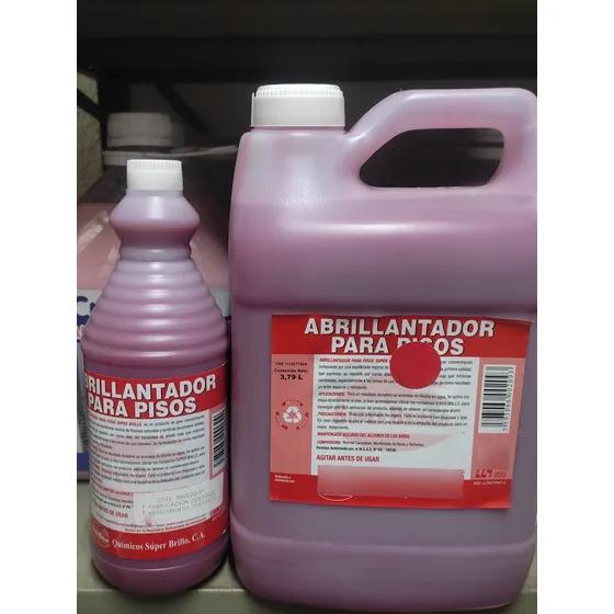 Abrillantador Para Pisos Rojo Súper Brillo.