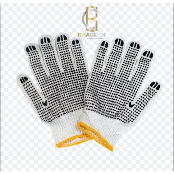 Guantes De Tela Con Puntos Pvc (pack De 10)