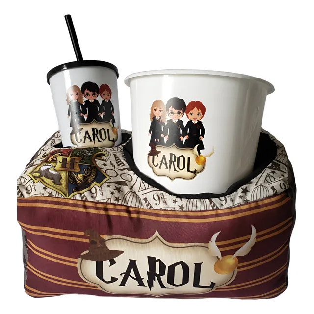 Almofada Porta Pipoca Kit Cinema Personalizado
