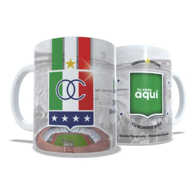 Pocillo Taza Mug Personalizado Once Caldas Manizales