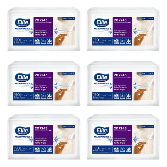 Papel Tolha Folha Tripla Interfolha Elite Excellence 900 Fls