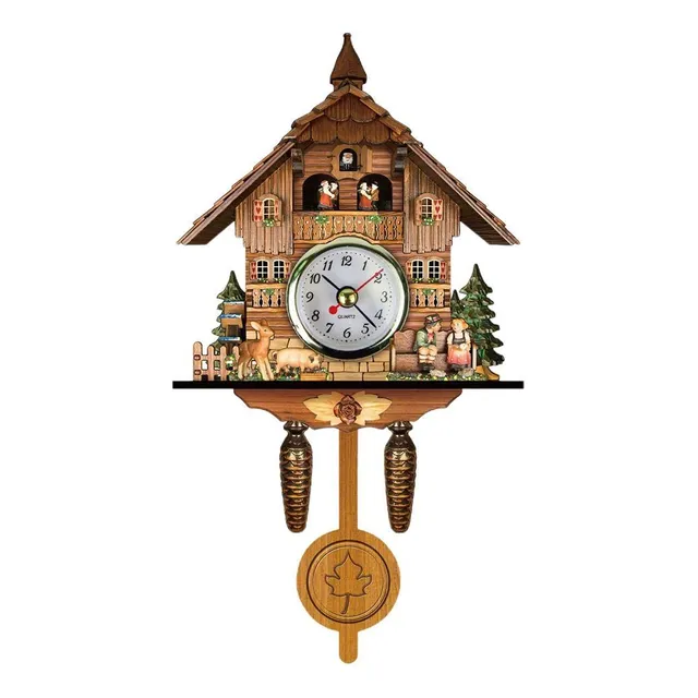 Reloj Cuco Madera Antiguo Pared Tradicional Noroeste Europeo