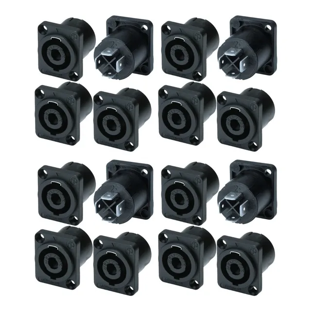Set 16 Piezas Jack Speakon Neutrik Nl4mp 4 Polos Genuino
