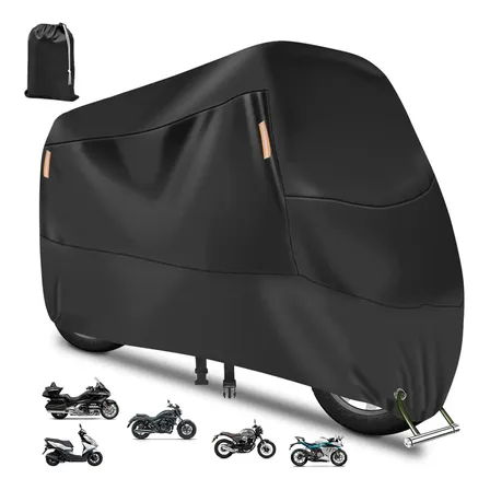 Funda Impermeable Protección Solar Para Moto Grueso 210d Negro