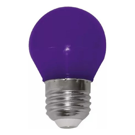 Luminatti - Lâmpada Bolinha Led 1w E27 Roxa Luminatti - Lâmpada Bolinha Led 1w E27 Roxa