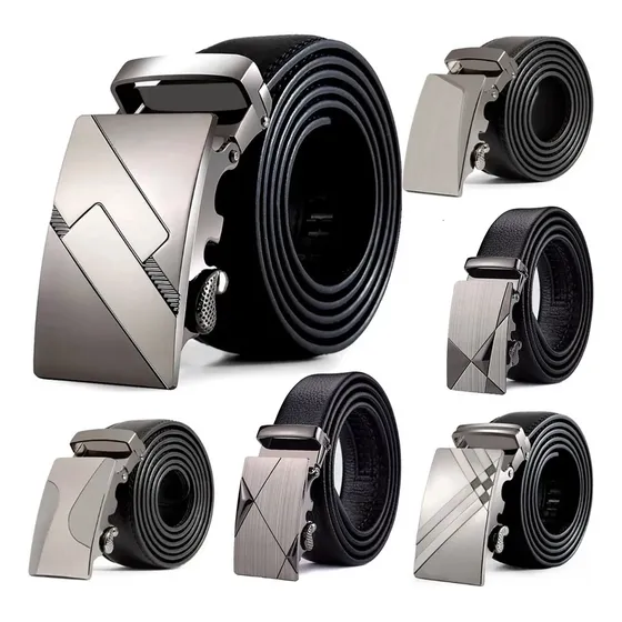Cinturon De Vestir Automático De Cuero Eco/pu Hebilla Clasic