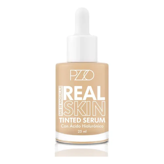 Base de maquillaje líquida Pzzo Make Up REAL SKIN Base Real Skin Tinted Serum tono light - 25mL