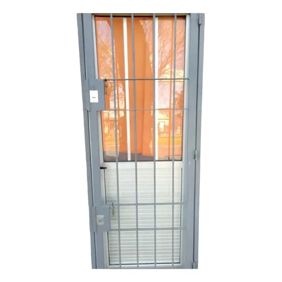  Puerta Mitad Tablilla Mitad Vidrio + Reja De 12mm 