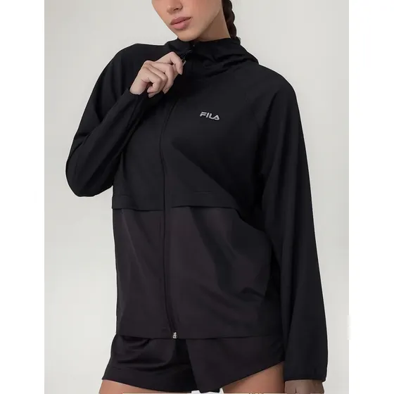 Campera Rompeviento Dama Mujer Fila Correr Gimnasio Capucha