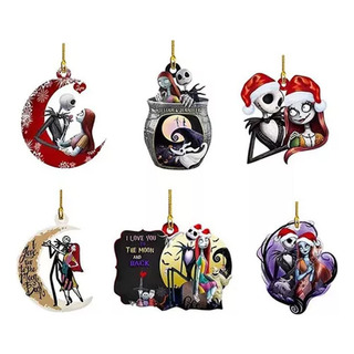 6 Piezas Colgante Horrible De Pesadilla Antes De Navidad, 6 Piezas Colgante Horrible De Pesadilla Antes De Navidad,