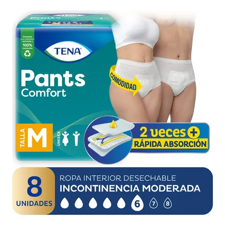 Ropa Interior Tena Pants Clásico Talle M X8 Unidades