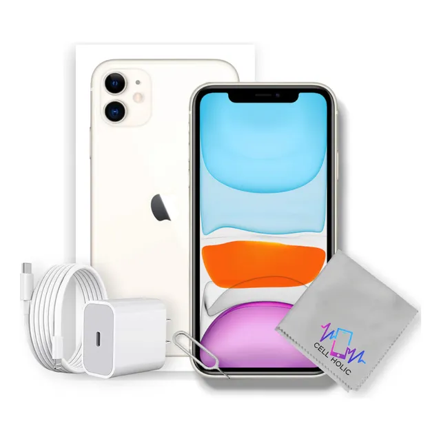 Apple Iphone 11 (128 Gb) - Blanco Con Caja Original Blanco (Reacondicionado)
