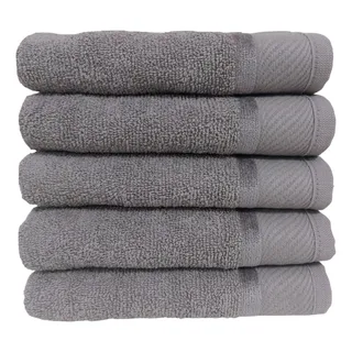 Toalha De Rosto Cinza AlgodĂŁo Gramatura 500 G/mÂČ Kit 5 Peça Toalha De Rosto Cinza AlgodĂŁo Gramatura 500 G/mÂČ Kit 5 Peça