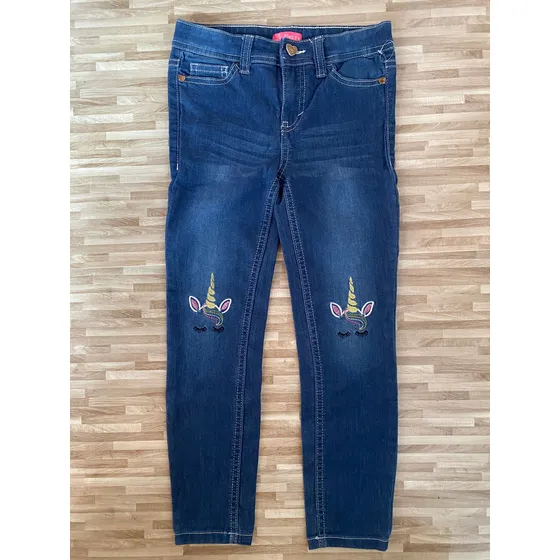 Jean Con Apliques De Unicornio Para Niña - Talla 6