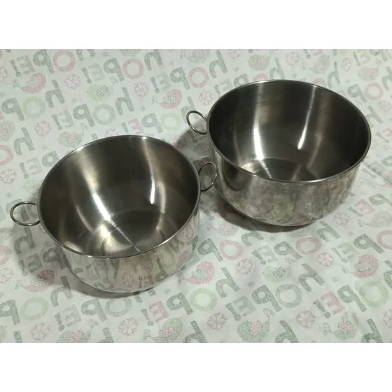 Vintage Bol Tazón Mesclar 2 Piezas Acero Inoxidable